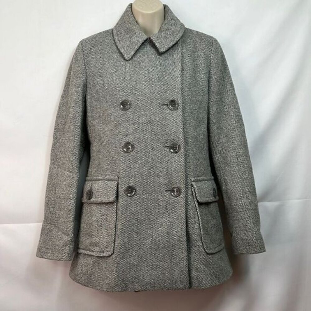 Calvin Klein Gray wool double breasted coat size 2 NWOT